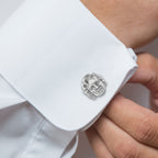 Silver Blonde Bombshell Portrait Cufflinks