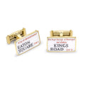 Enamelled Street Sign - Eaton Square & Kings Road Cufflinks