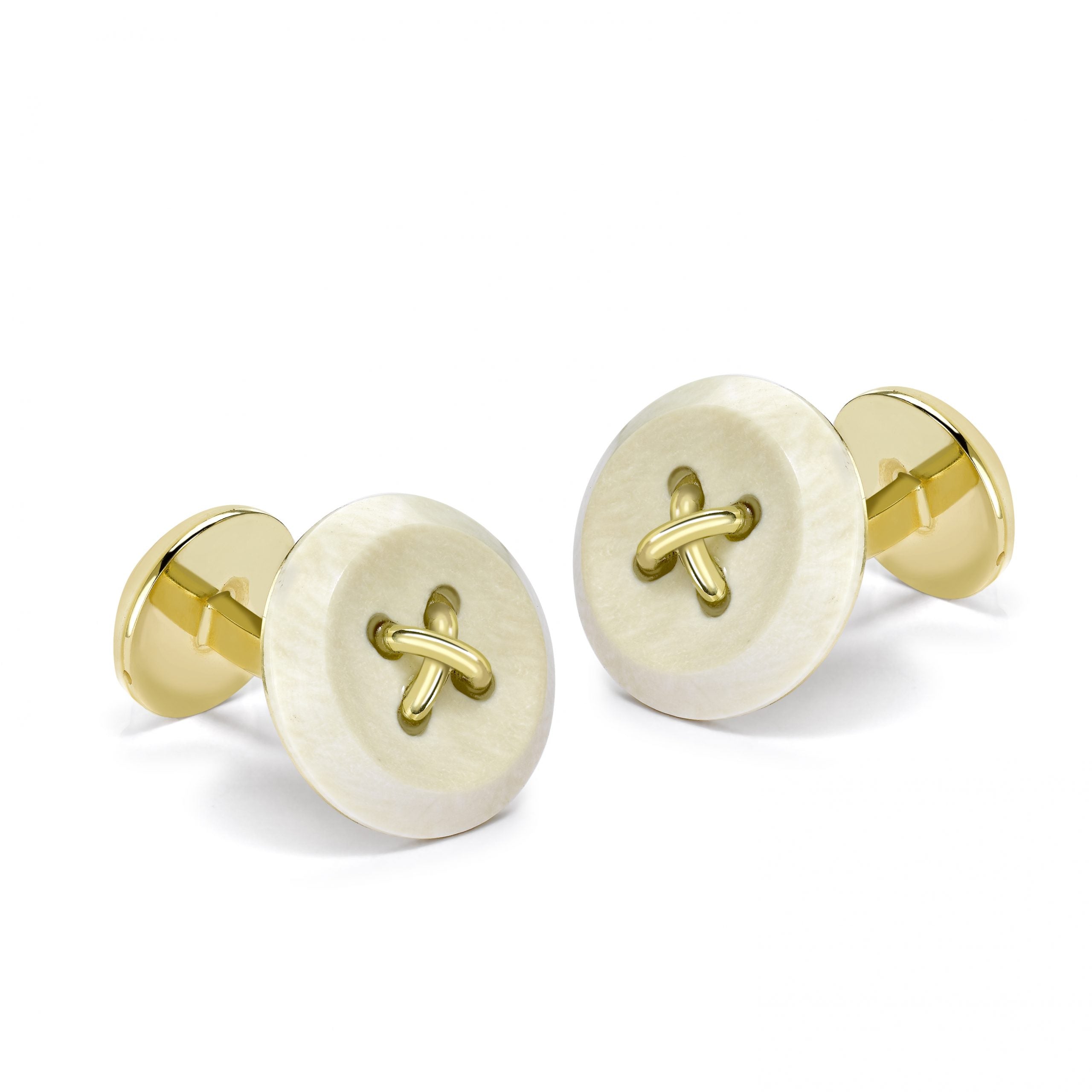 Mammoth Bone Button Cufflinks