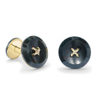 Green Bloodstone Button Cufflinks