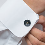 Green Bloodstone Button Cufflinks