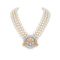3 Row Pearl Wild Rose Tryst Necklace