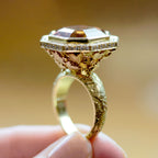 Autumn Tourmaline & Diamond Floribunda Ring