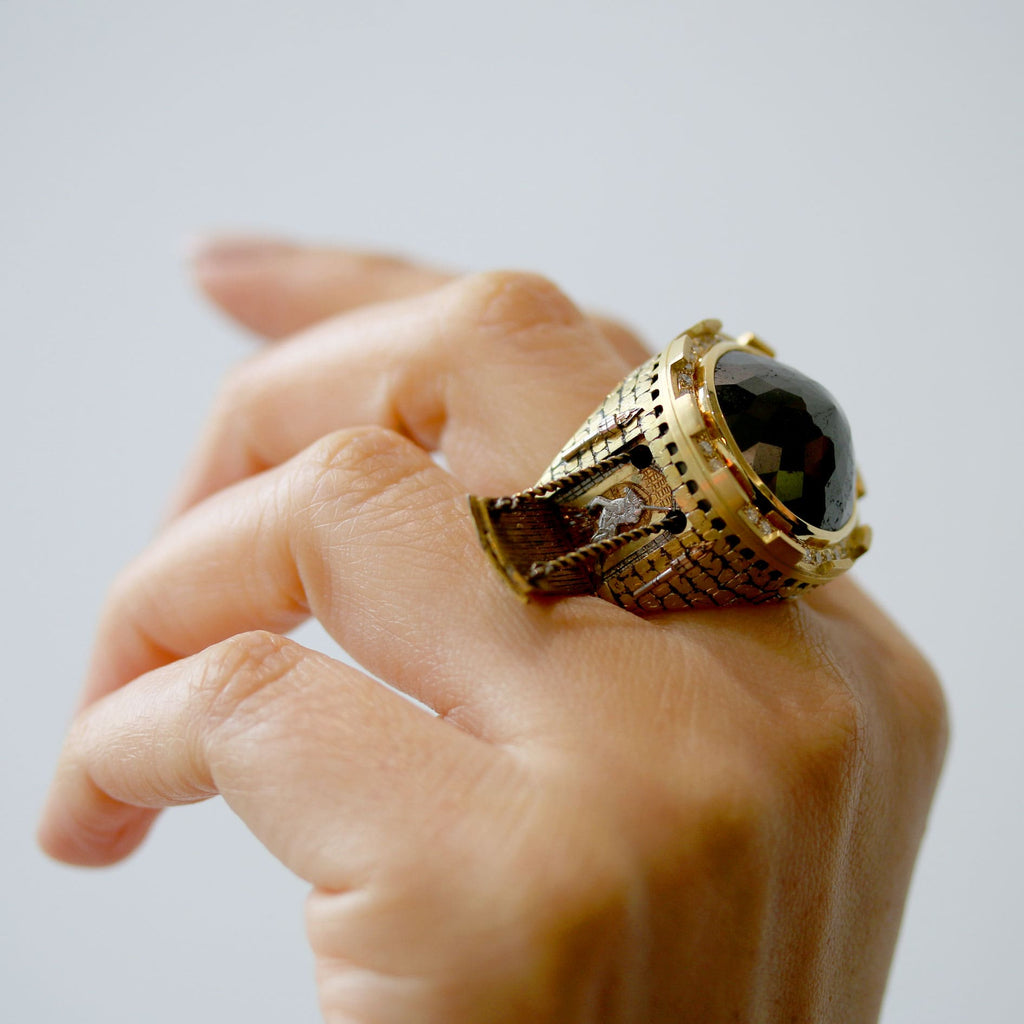 Black Diamond Castle Ring