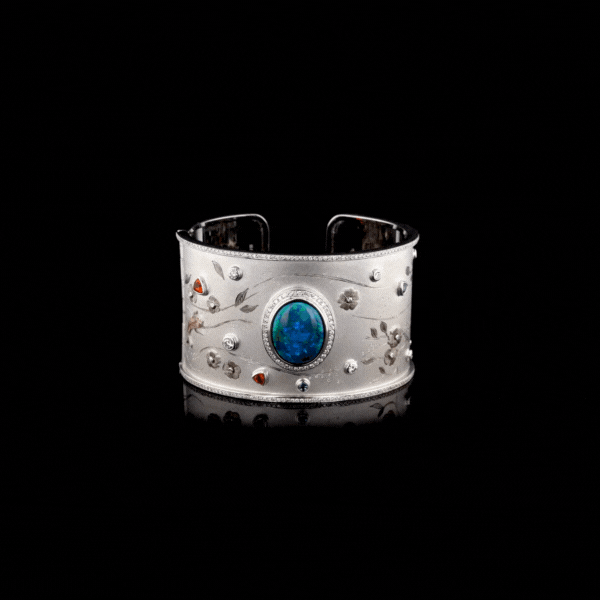 Black Opal Koi Carp Cuff Bangle