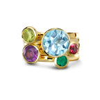 Cushion Cut Diamond Trumpet Ring