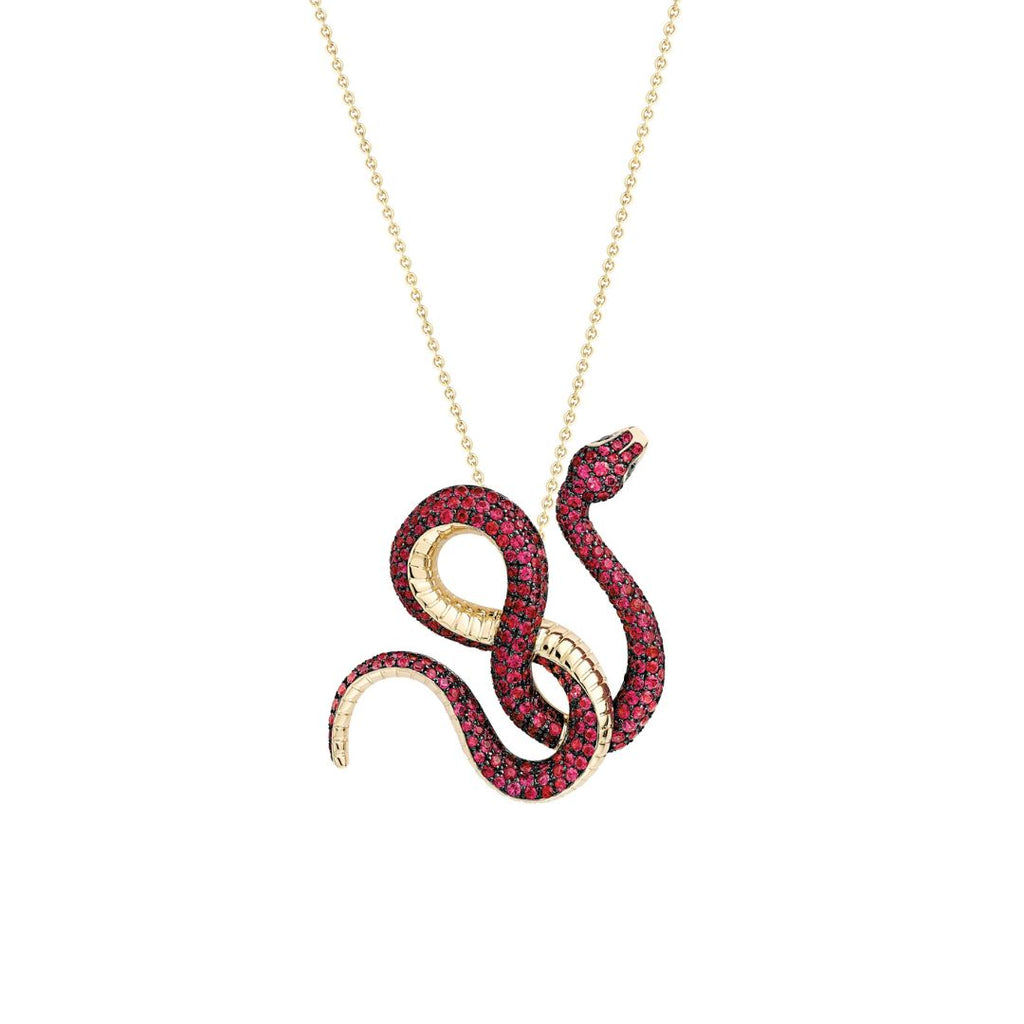 Ruby & Black Diamond Small Venym Pendant