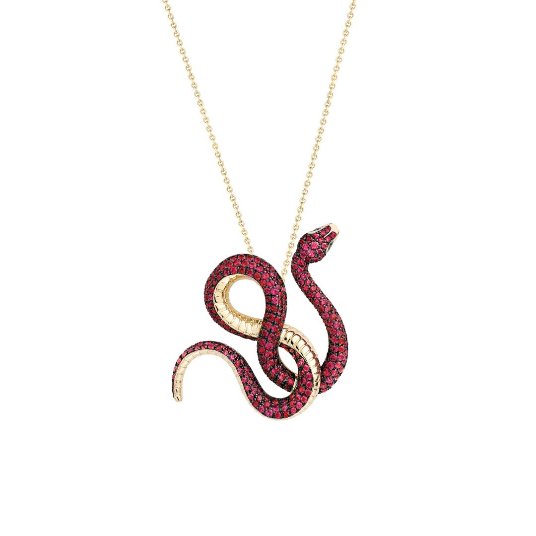 Ruby & Black Diamond Small Venym Pendant