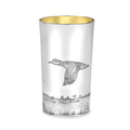 Straight Sided Flared Top Beaker Engraved with a Teal Scene