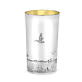 Straight Sided Flared Top Beaker Engraved with a Golden Plover Scene