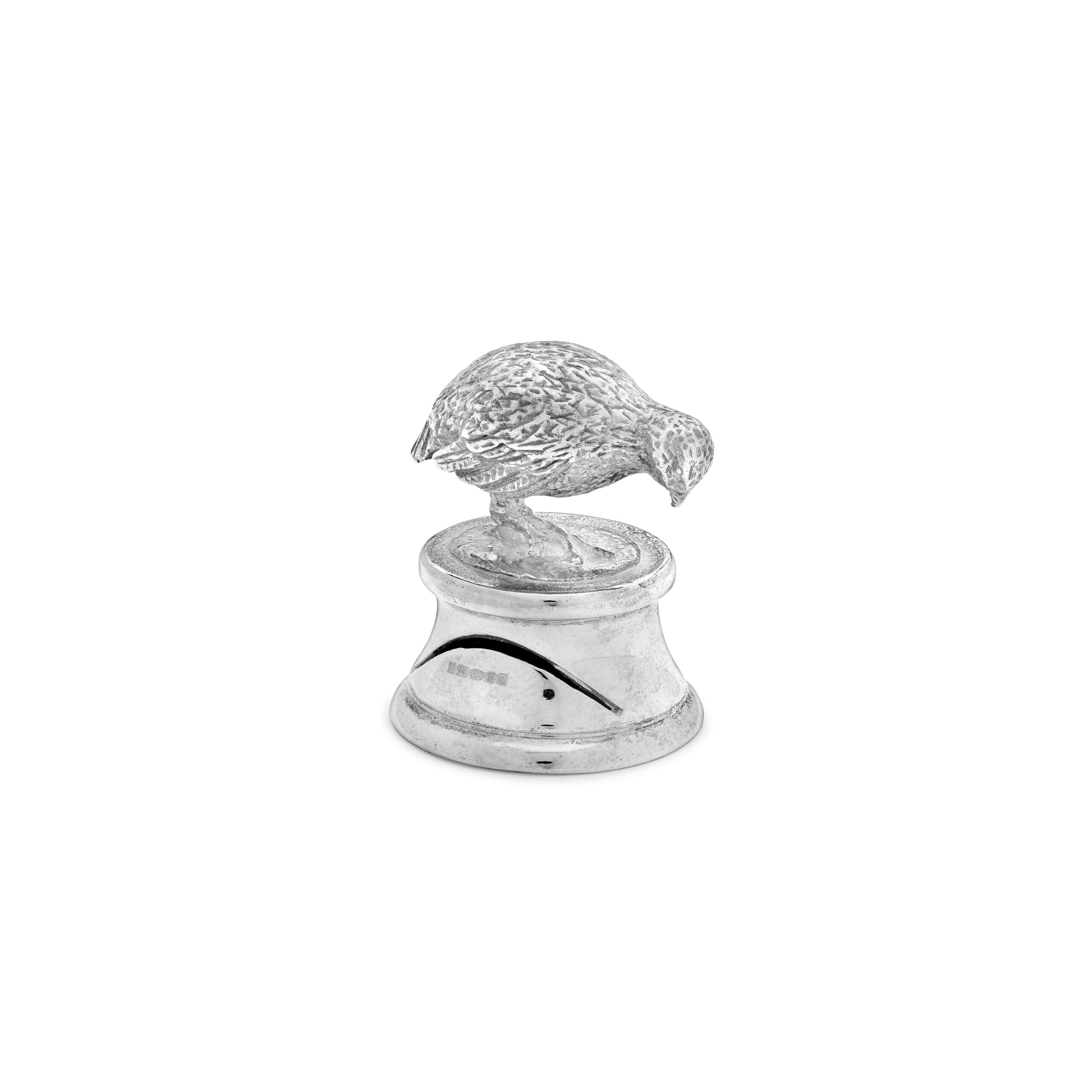 Silver Partridge Menu Holder