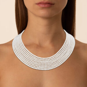 pearl and diamond choker necklace