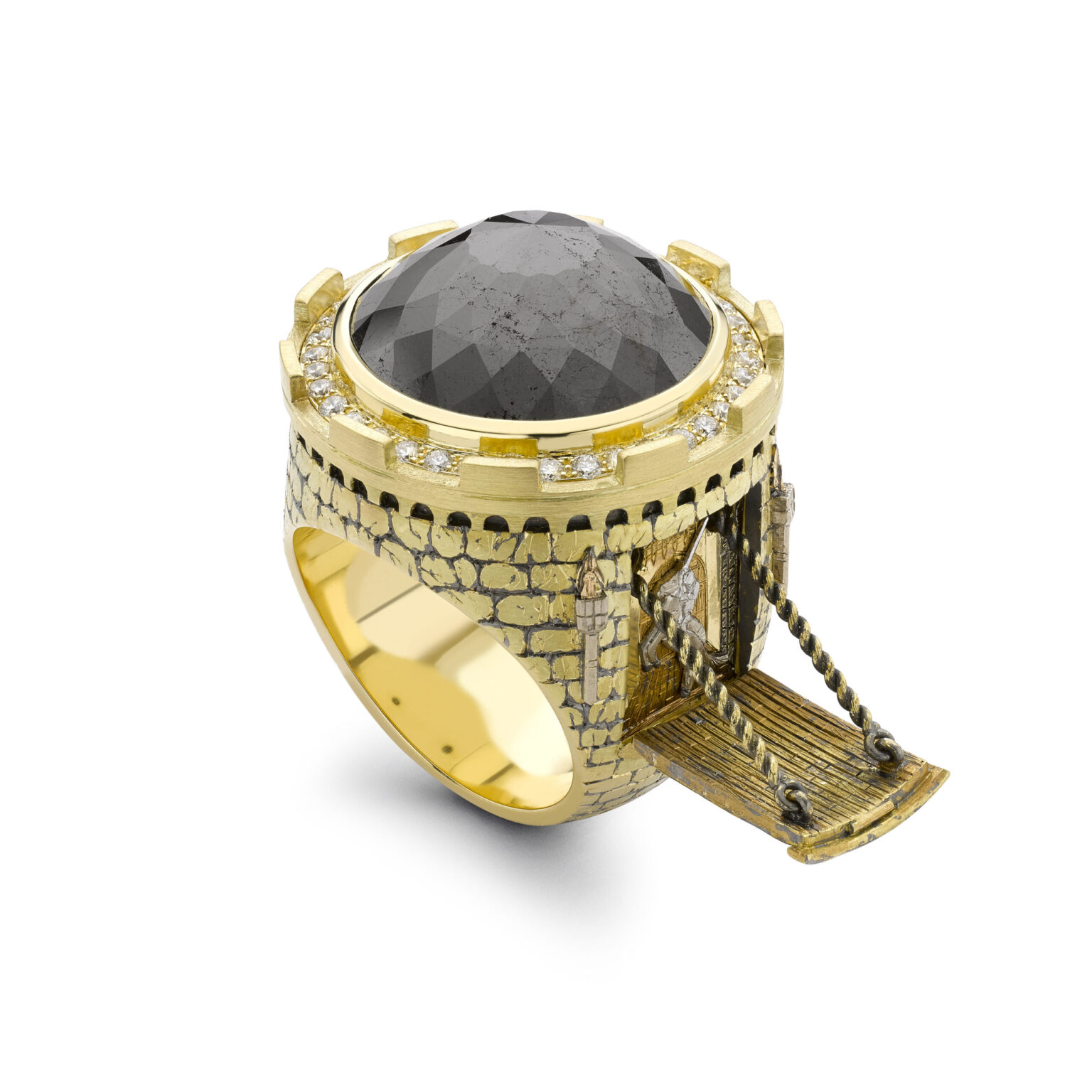 Black Diamond Castle Ring - Theo Fennell Ltd